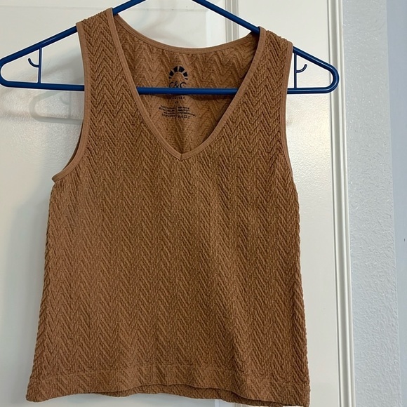 C.C Tops - C.C Women's Tan Sleeveless Top